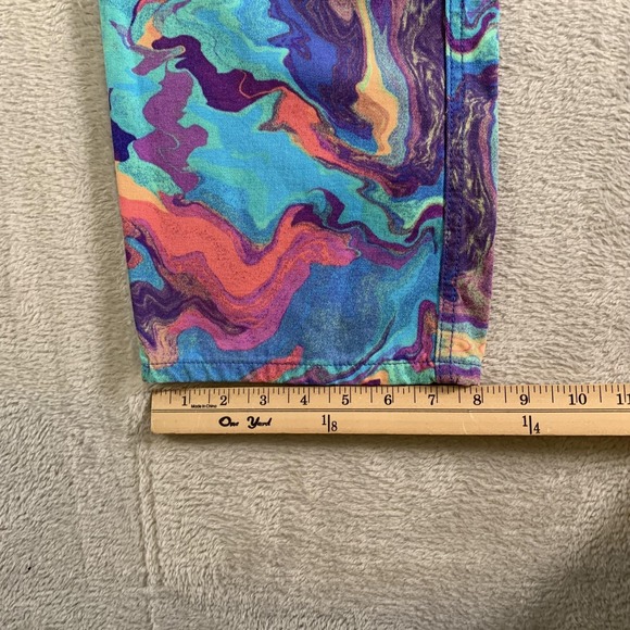 Forever 21 Cargo Pants Womens Small Multicolor Psychedelic Print Straight NEW - Picture 9 of 13